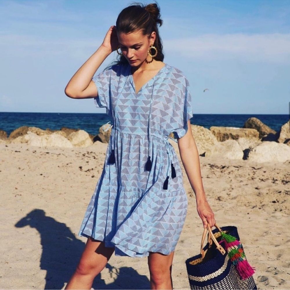 Oliphant Blue and White Mini Dress